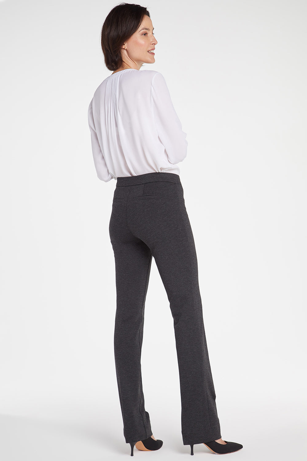 Slim Trouser Pants In Petite - Charcoal Heathered