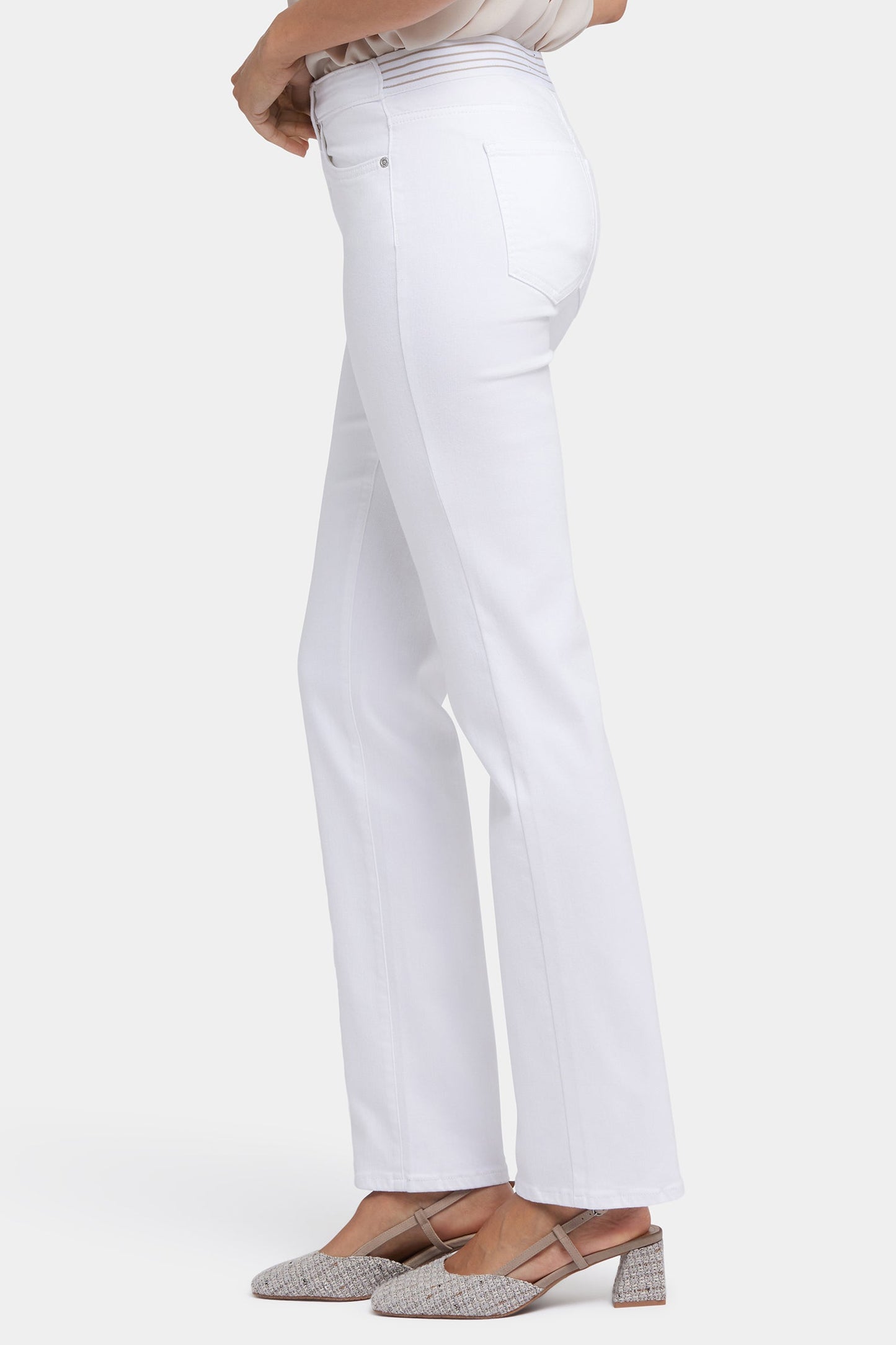 No Gapper™ Marilyn Straight Jeans In Petite - Optic White