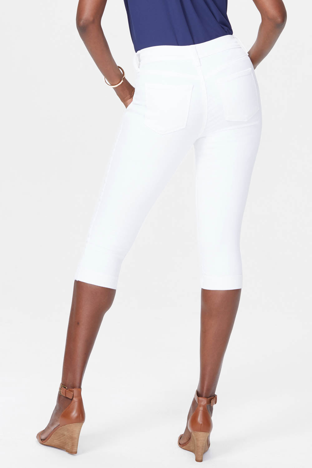 Marilyn Straight Crop Jeans In Petite - Optic White