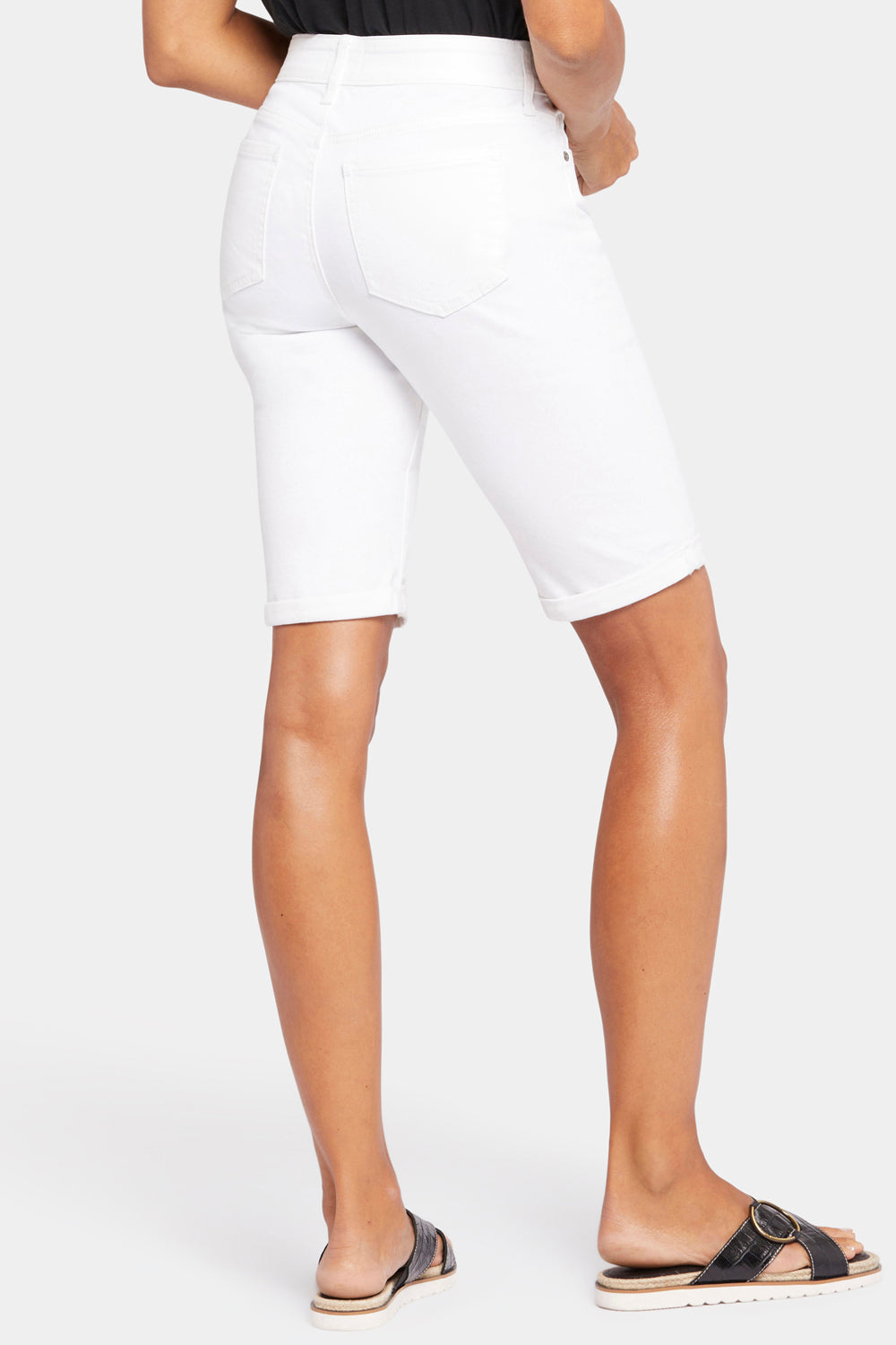 Briella 10 Inch Denim Shorts In Petite - Optic White