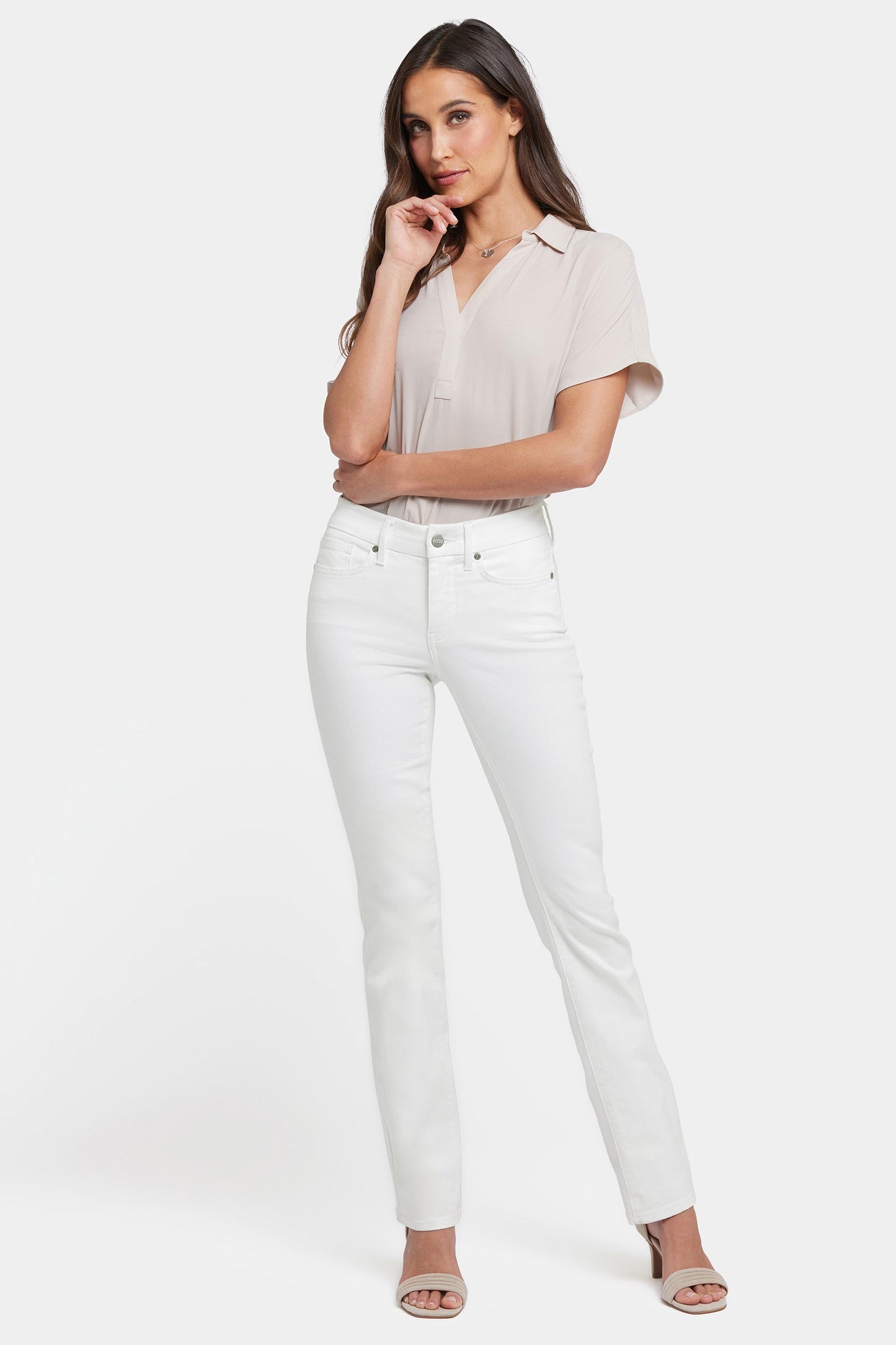 Waist-Match™ Marilyn Straight Jeans In Petite - Optic White