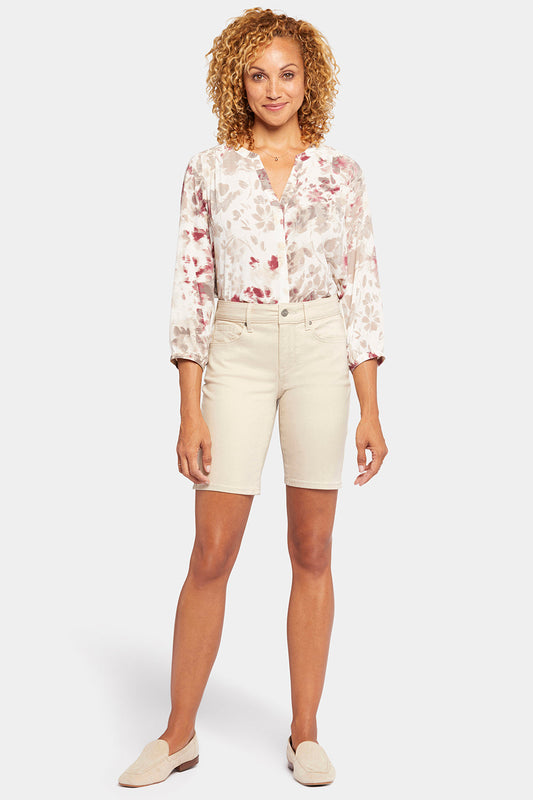 Ella Denim Shorts In Petite - Feather