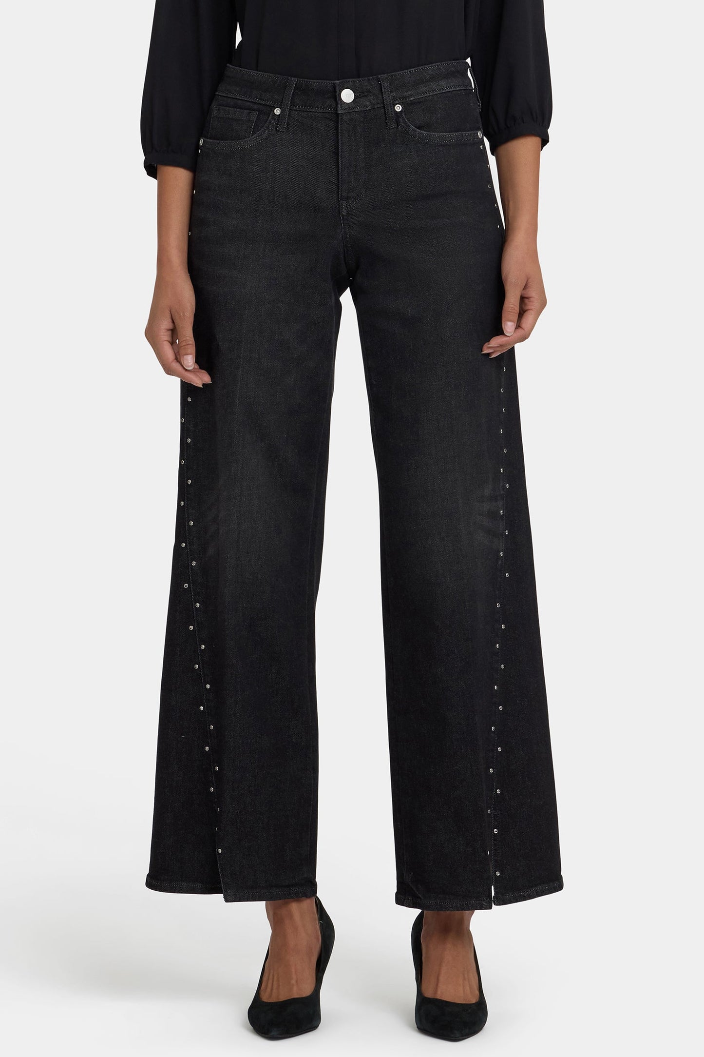 Teresa Wide Leg Jeans In Petite - French Nightfall