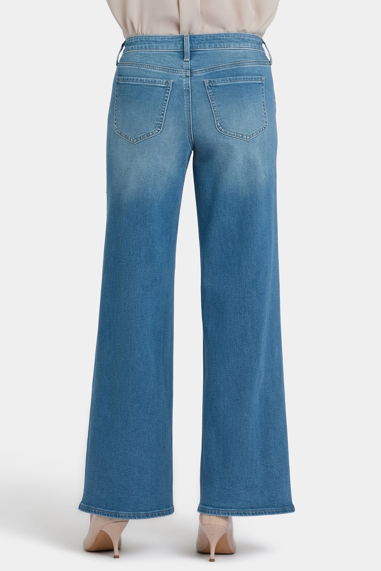 Teresa Wide Leg Jeans In Petite - Avenue Blue