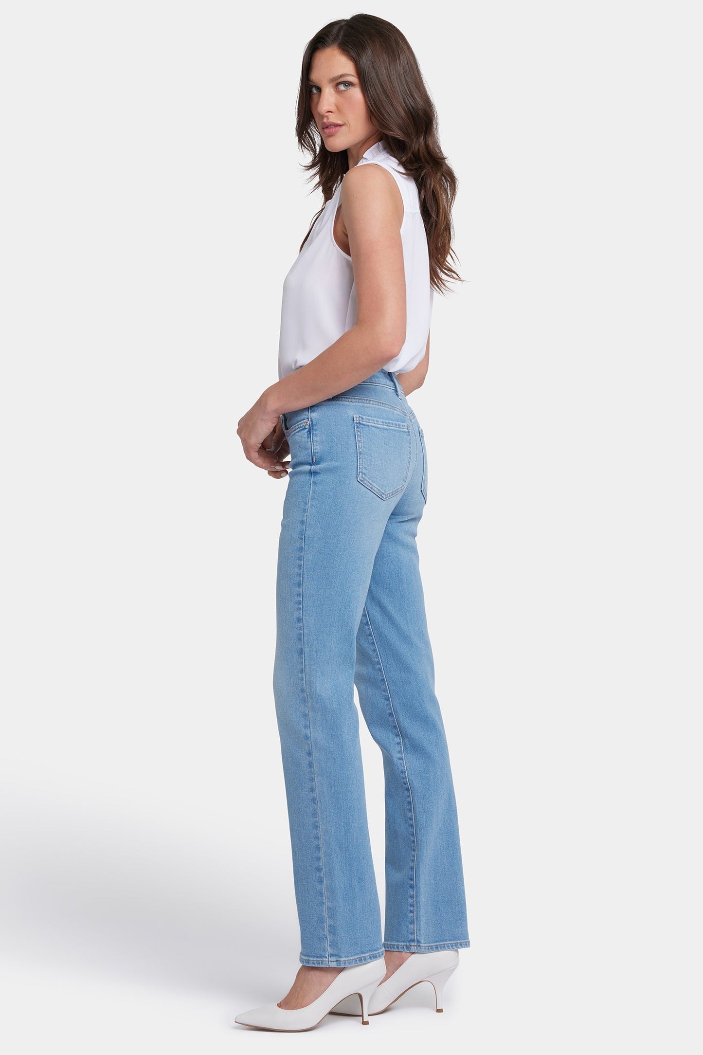 Marilyn Straight Jeans In Petite - Salamanca Sun