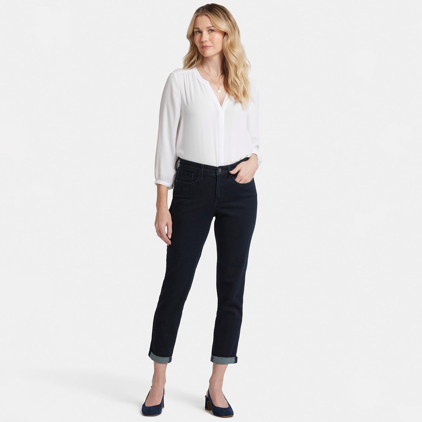 Margot Girlfriend Jeans In Petite - Midnight Falls