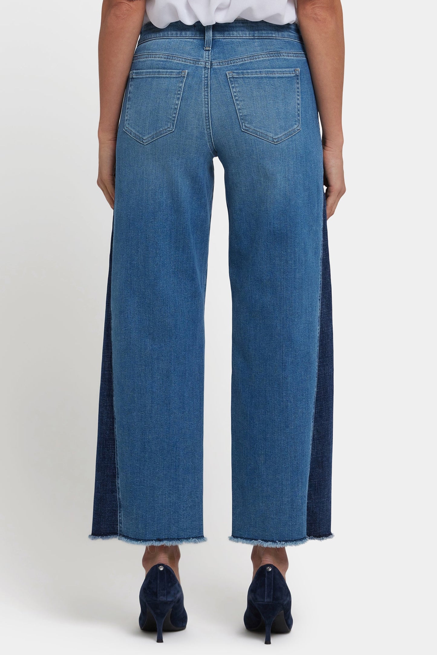 Teresa Wide Leg Jeans In Petite - Avenue Blue