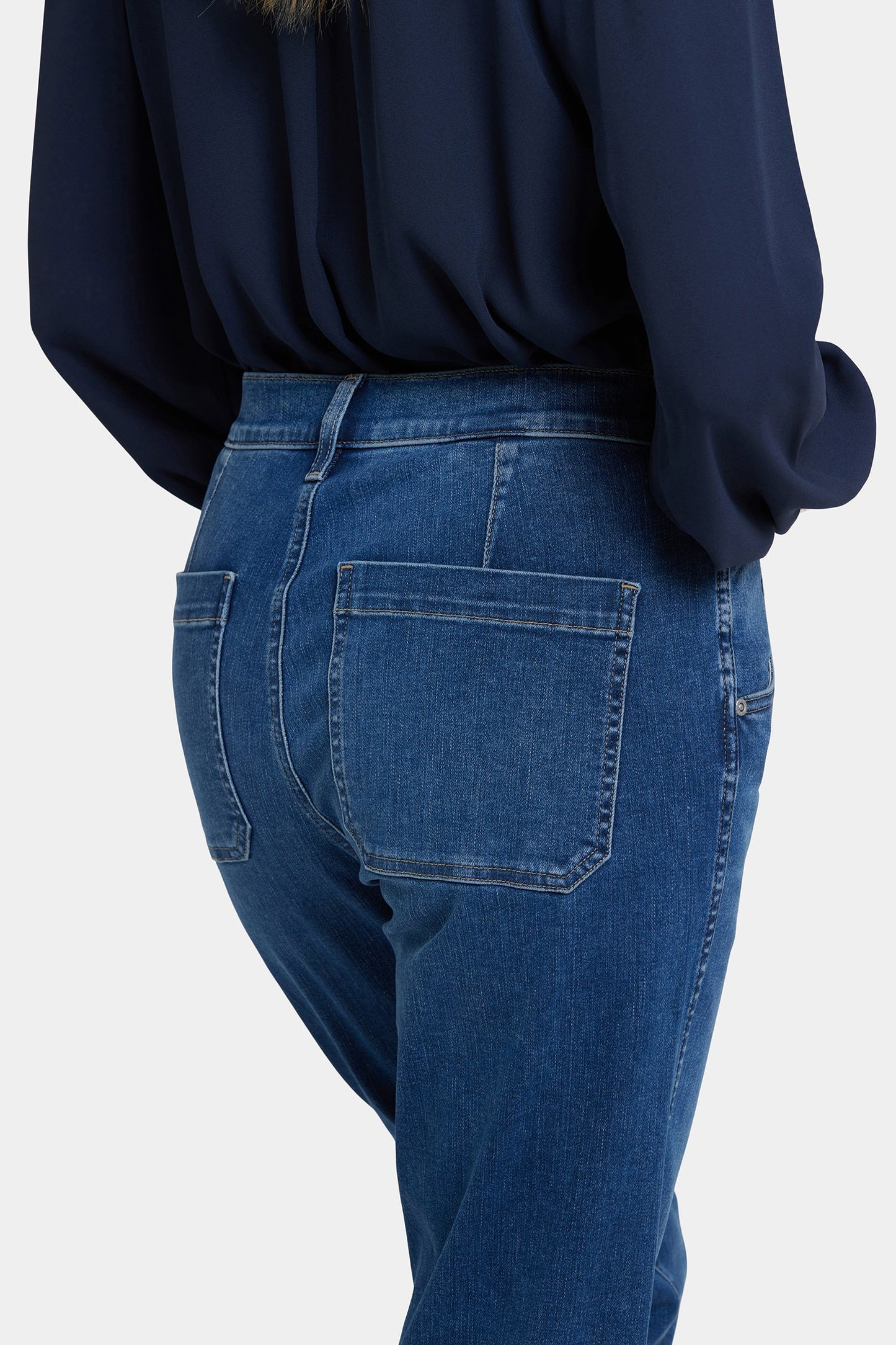 Brooke Loose Straight Jeans In Petite - Opera Blue