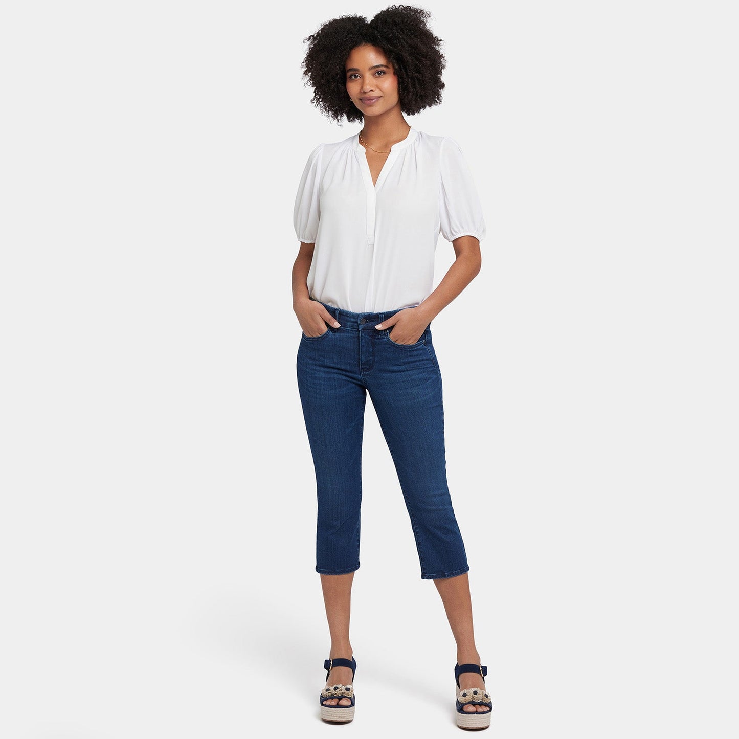 Waist-Match™ Marilyn Straight Crop Jeans In Petite - Ibiza Blues