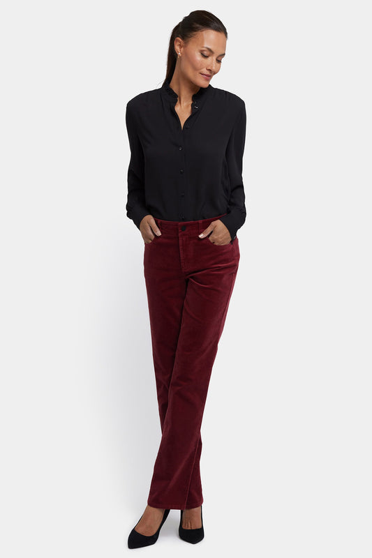 Marilyn Straight Pants In Petite - Wild Currant