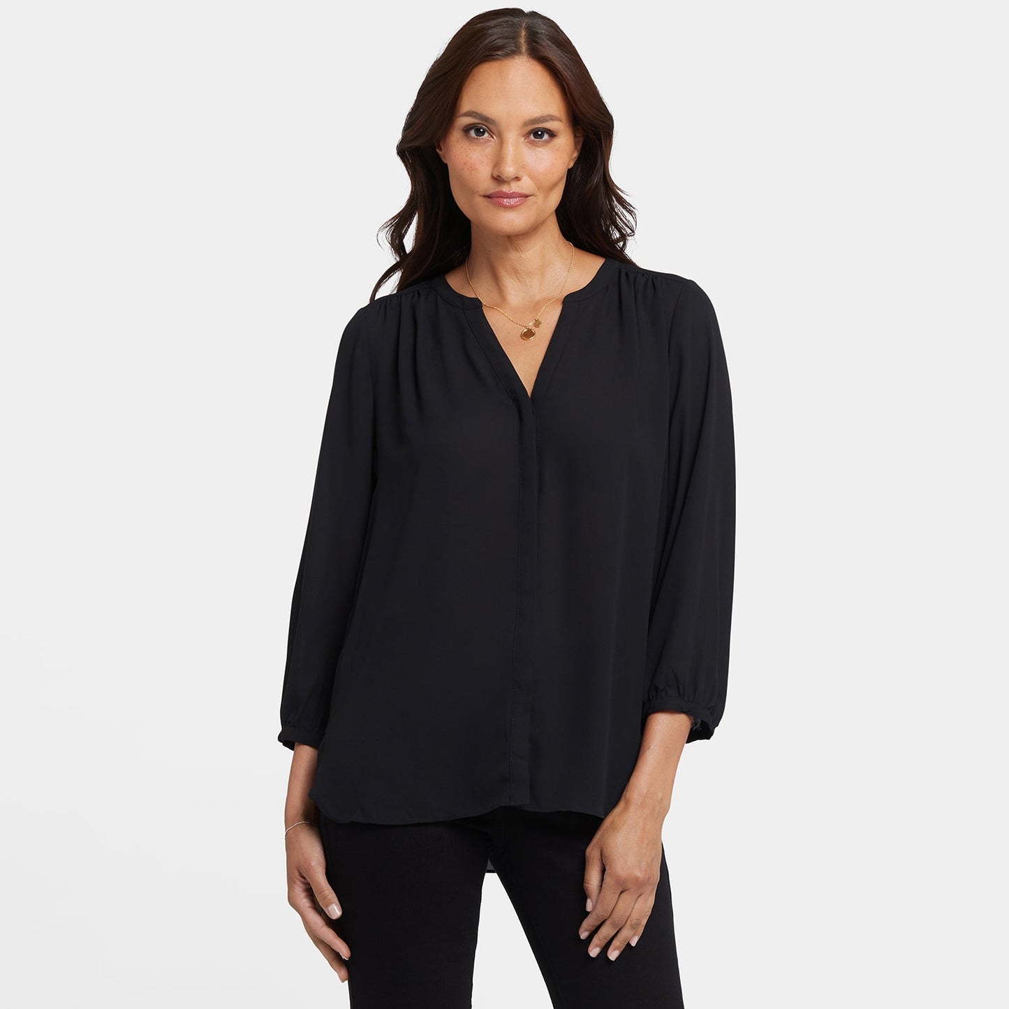 Pintuck Blouse - Black