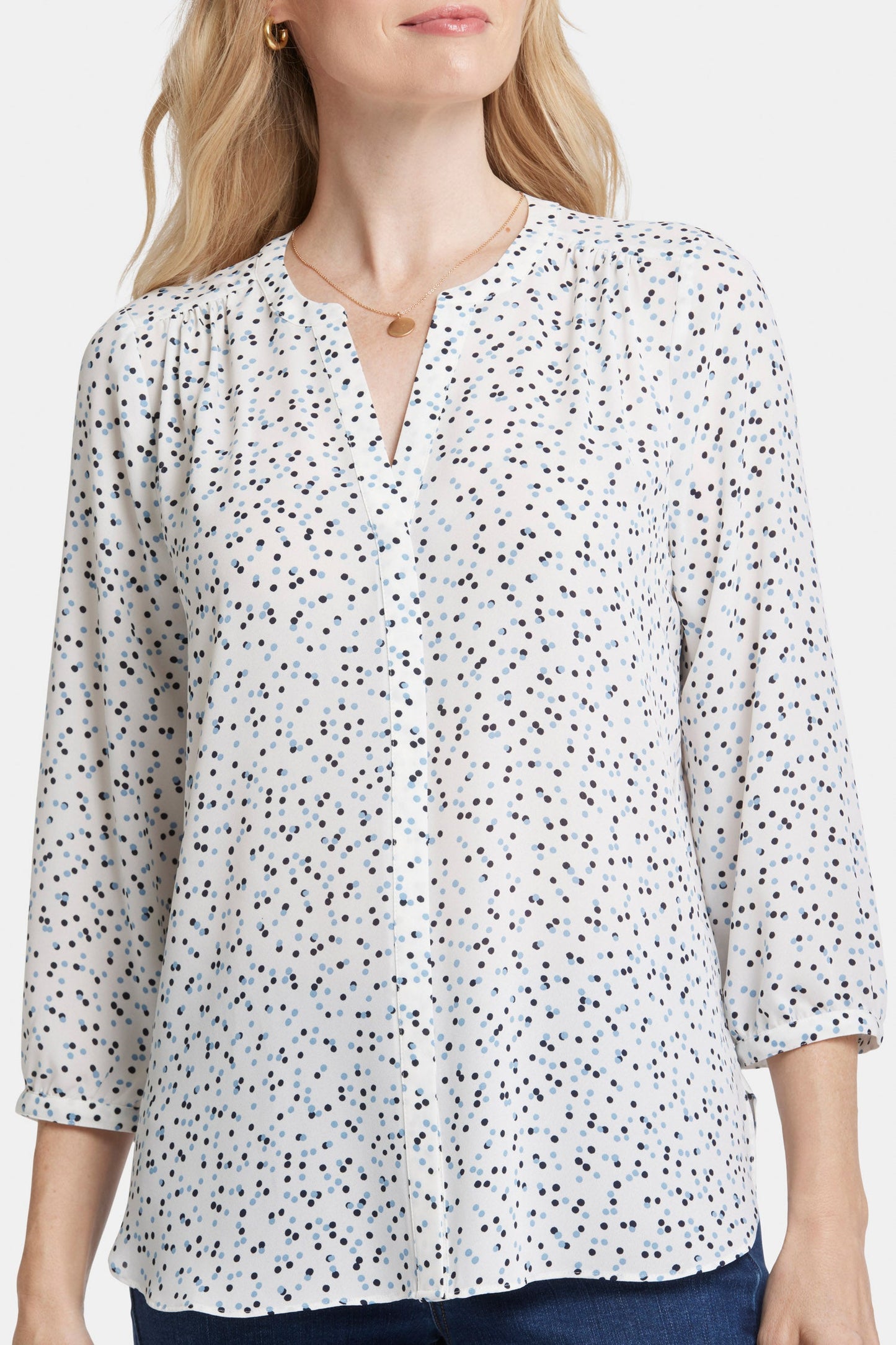 Pintuck Blouse - Sprinkle Dots