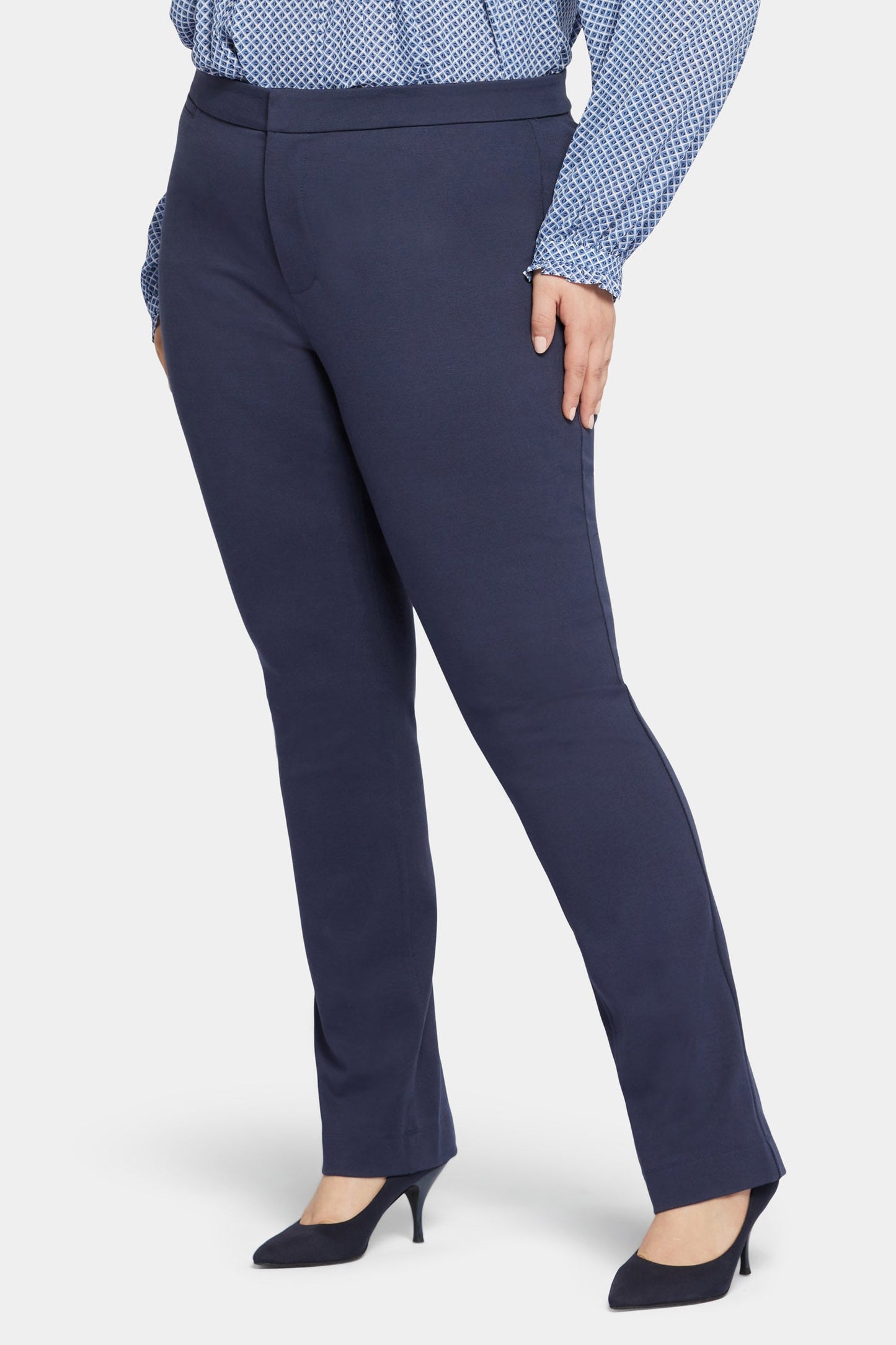 Slim Trouser Pants In Plus Size - Oxford Navy