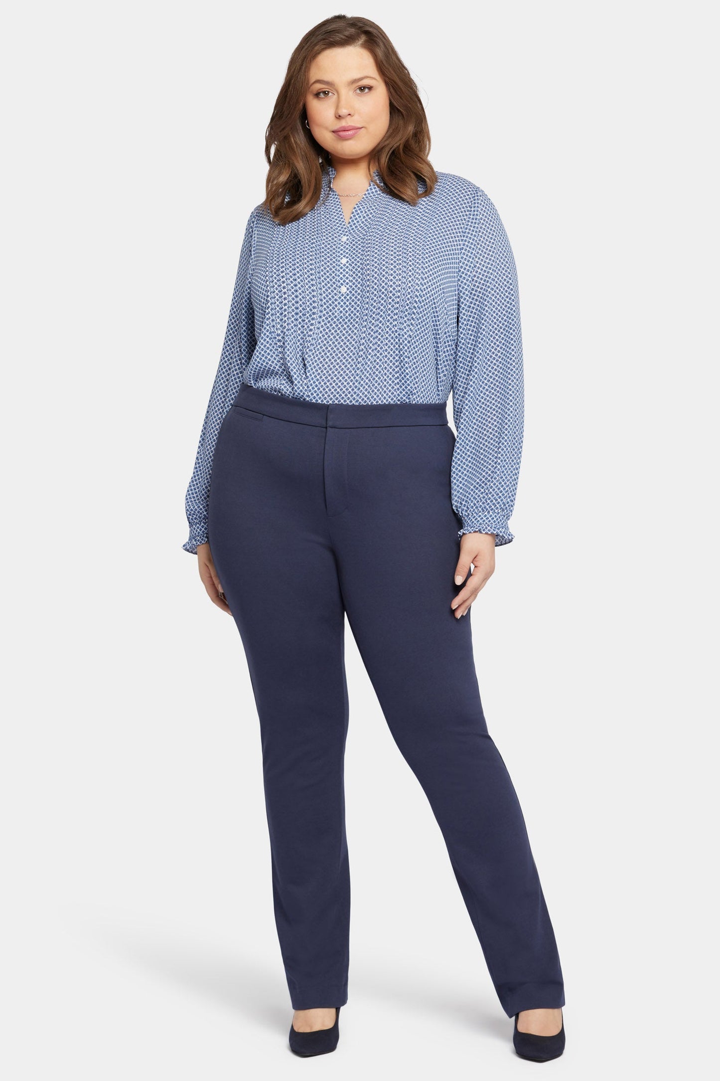 Slim Trouser Pants In Plus Size - Oxford Navy