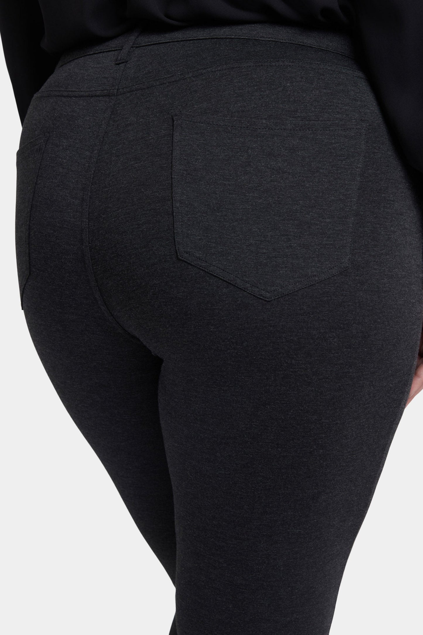 Marilyn Straight Pants In Plus Size - Charcoal Heathered