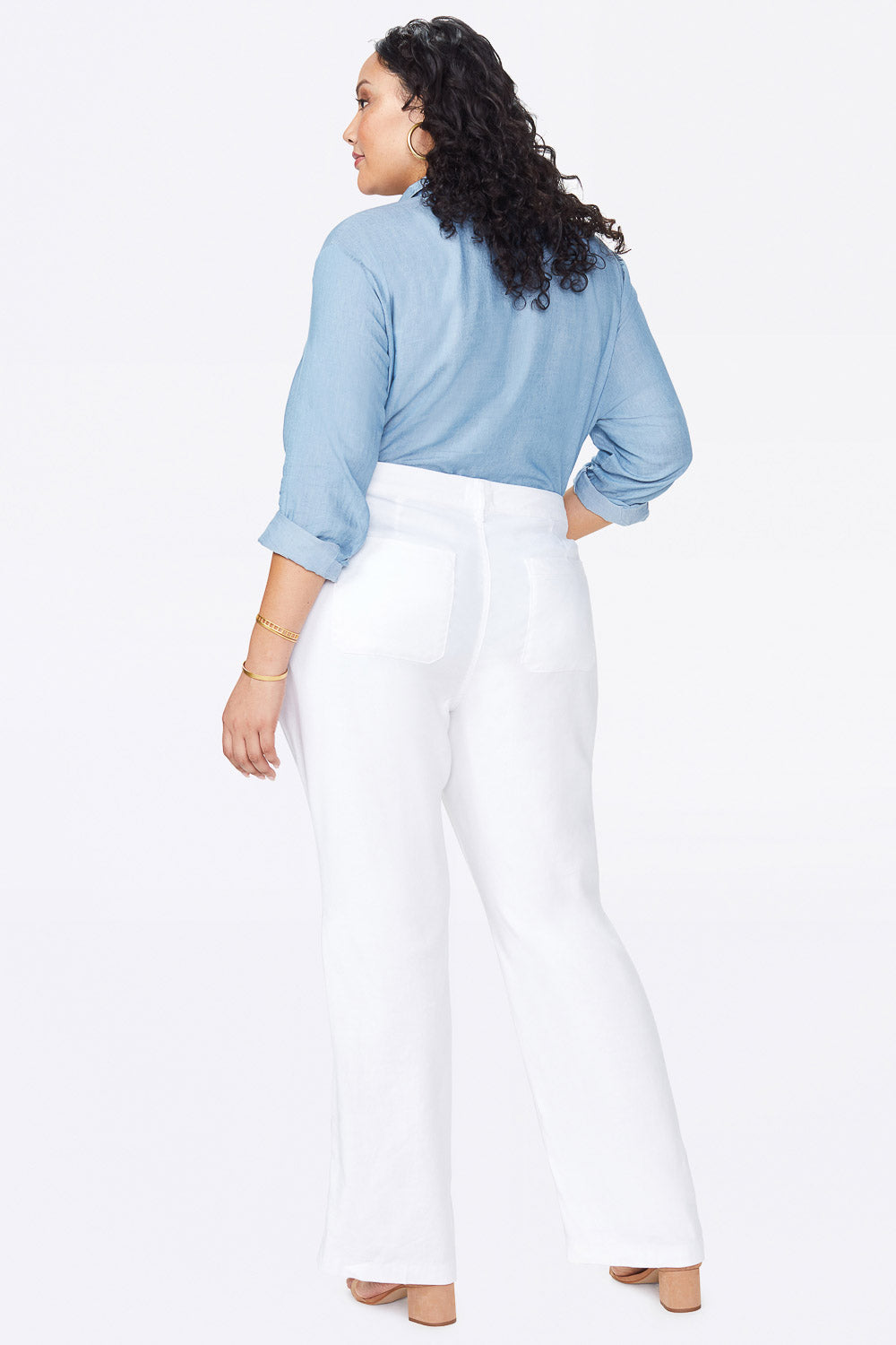 Trouser Pants In Plus Size - Optic White