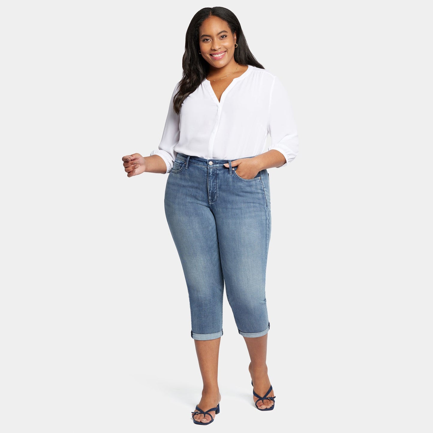 Chloe Skinny Capri Jeans In Plus Size - Prelude