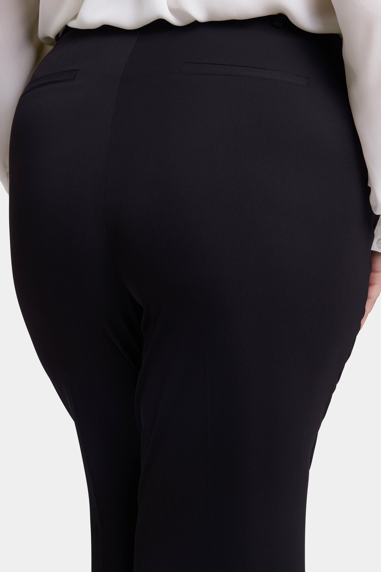 Wide Leg Trouser Pants In Plus Size - Black