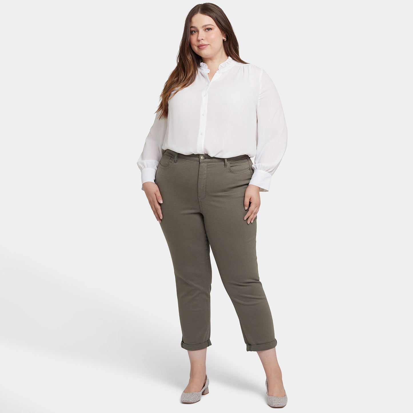 Margot Girlfriend Jeans In Plus Size - Vine Leaf