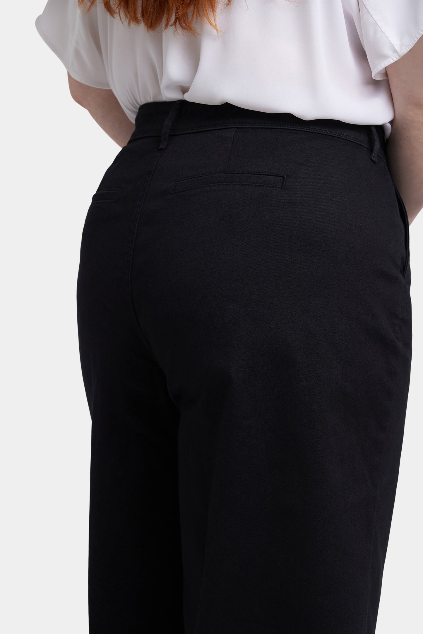 Mona Wide Leg Trouser Ankle Jeans In Plus Size - Black