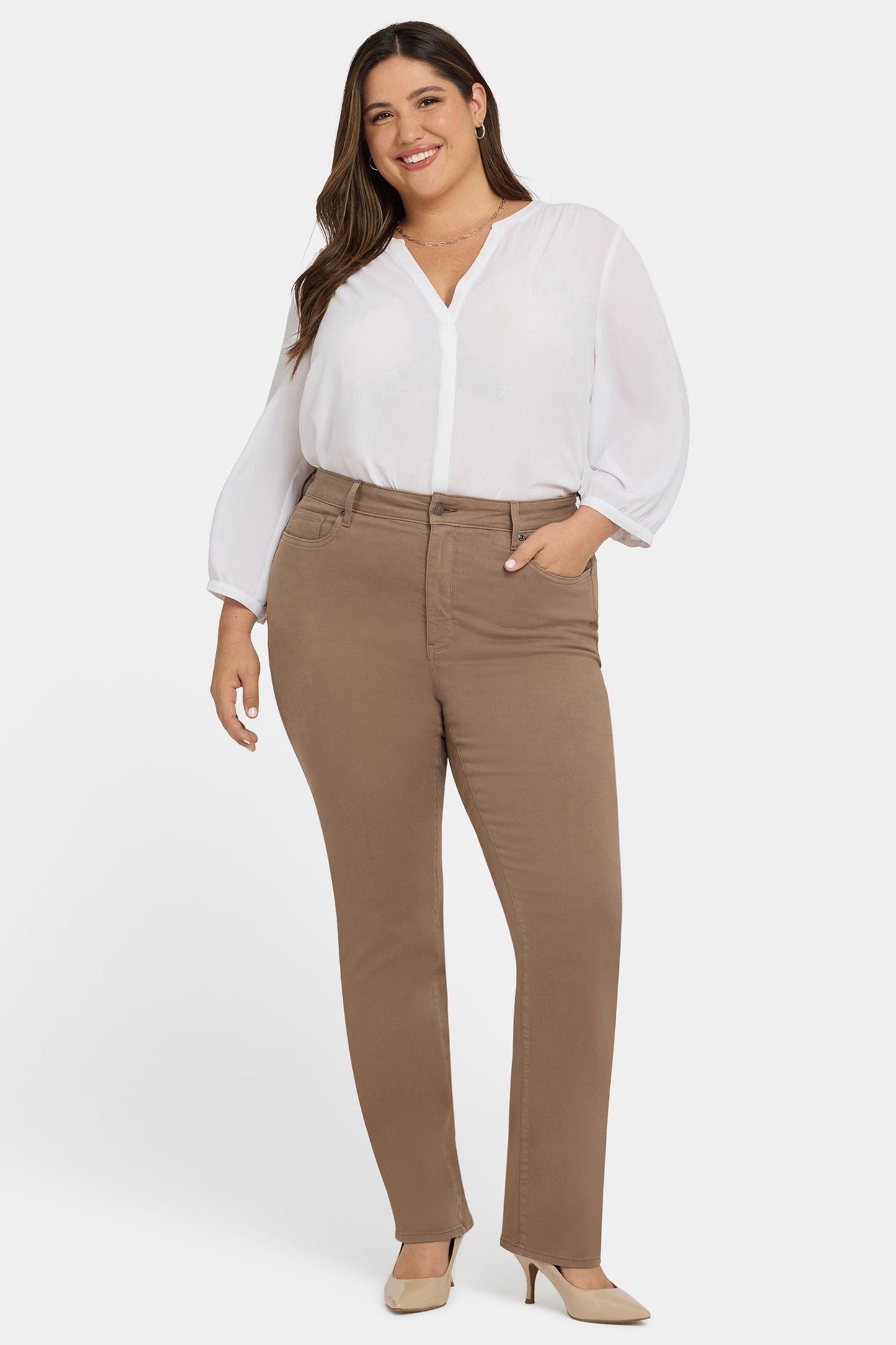 Marilyn Straight Jeans In Plus Size - Elmwood