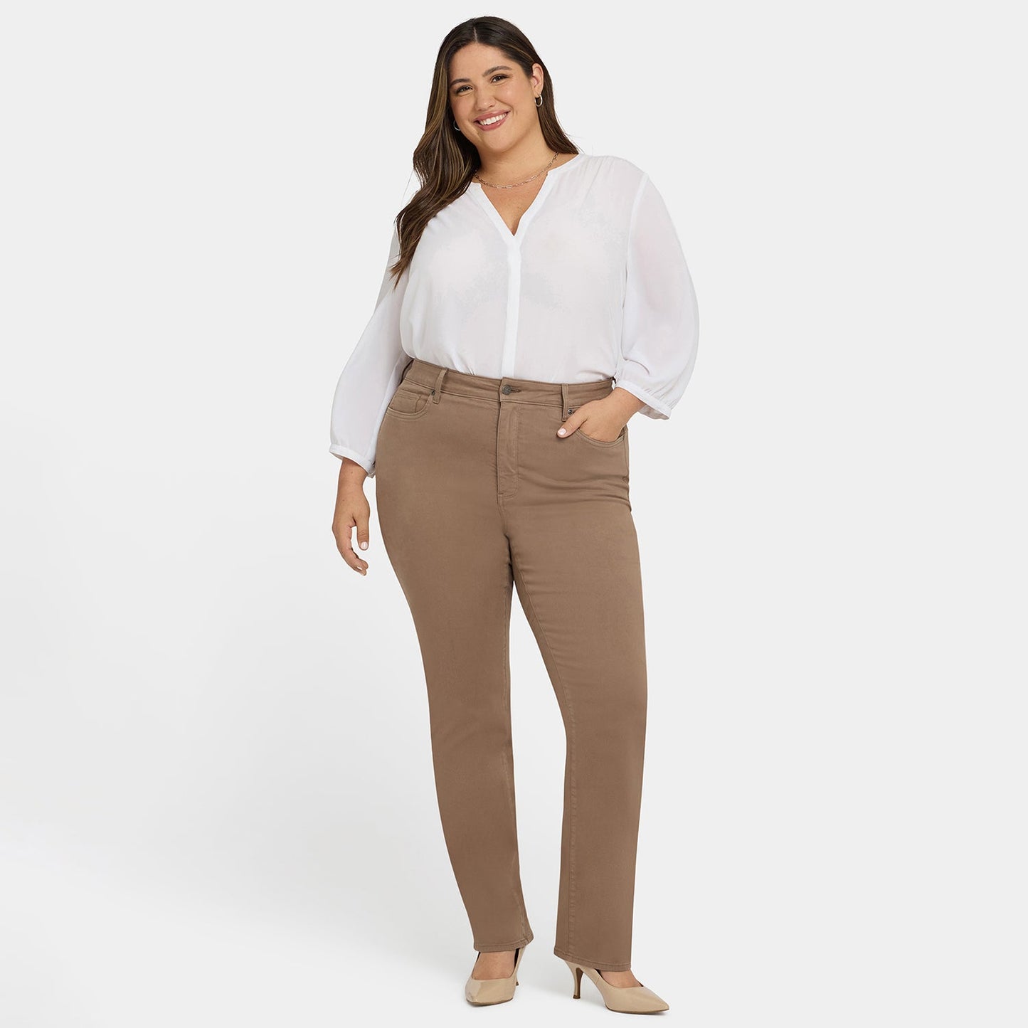 Marilyn Straight Jeans In Plus Size - Elmwood