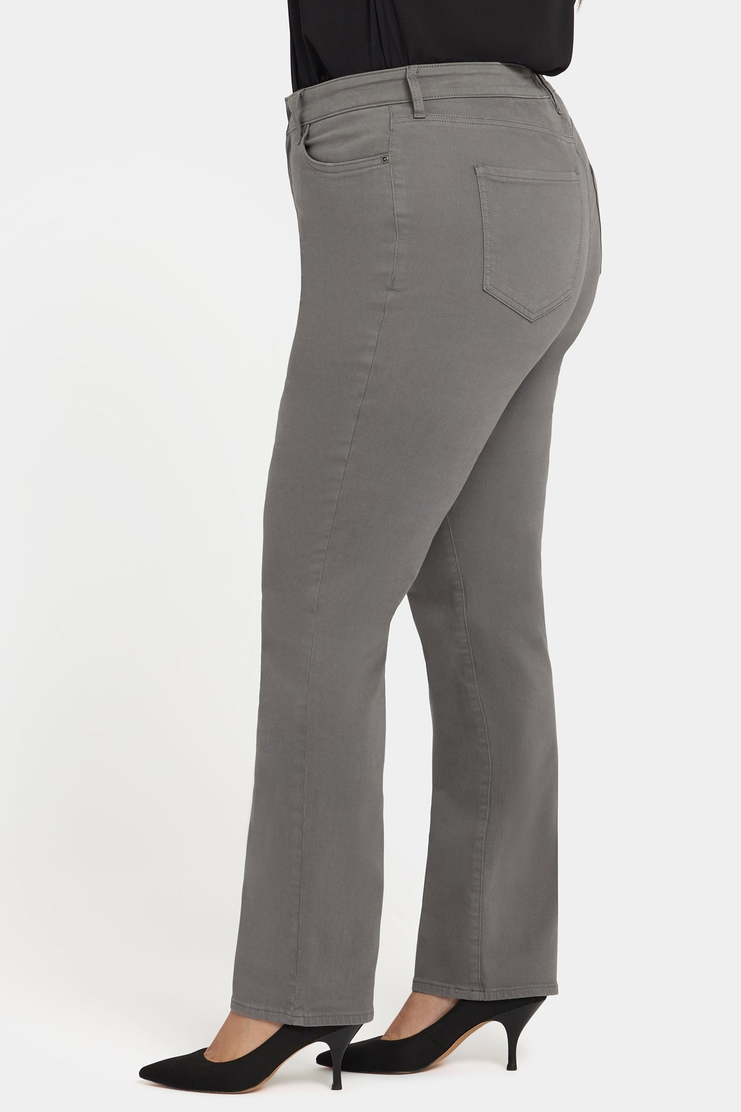 Marilyn Straight Jeans In Plus Size - Lunar Stone