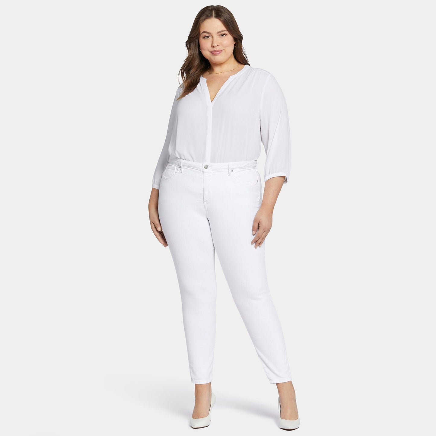 Ami Skinny Jeans In Plus Size - Optic White