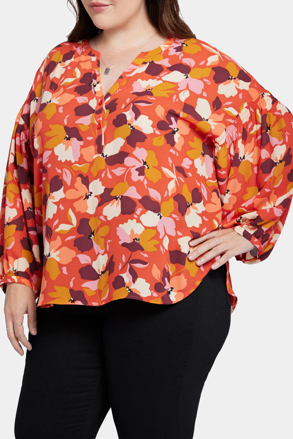Paulina Peasant Blouse In Plus Size - Gingervale