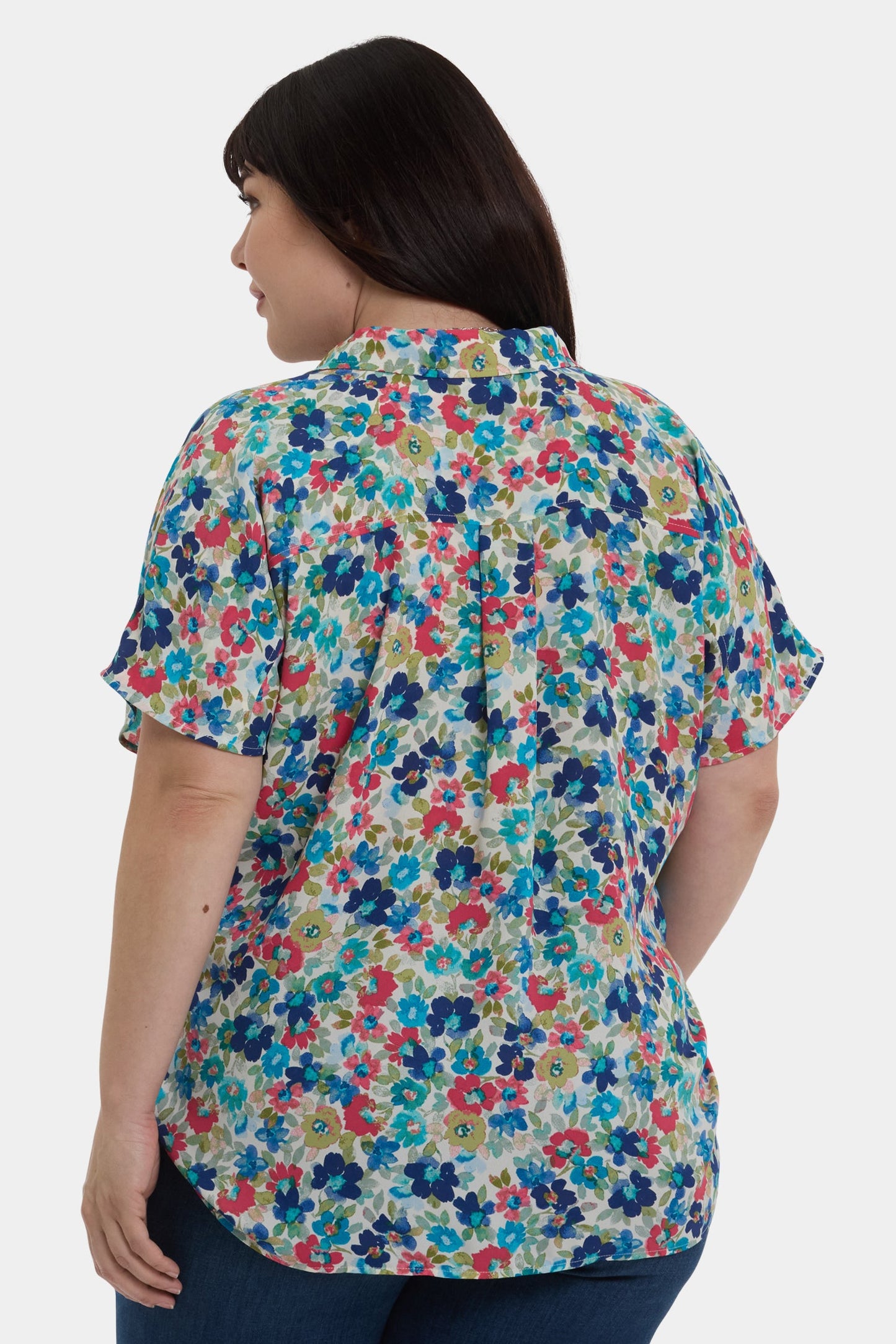 Becky Short Sleeved Blouse In Plus Size - Cala Gracio