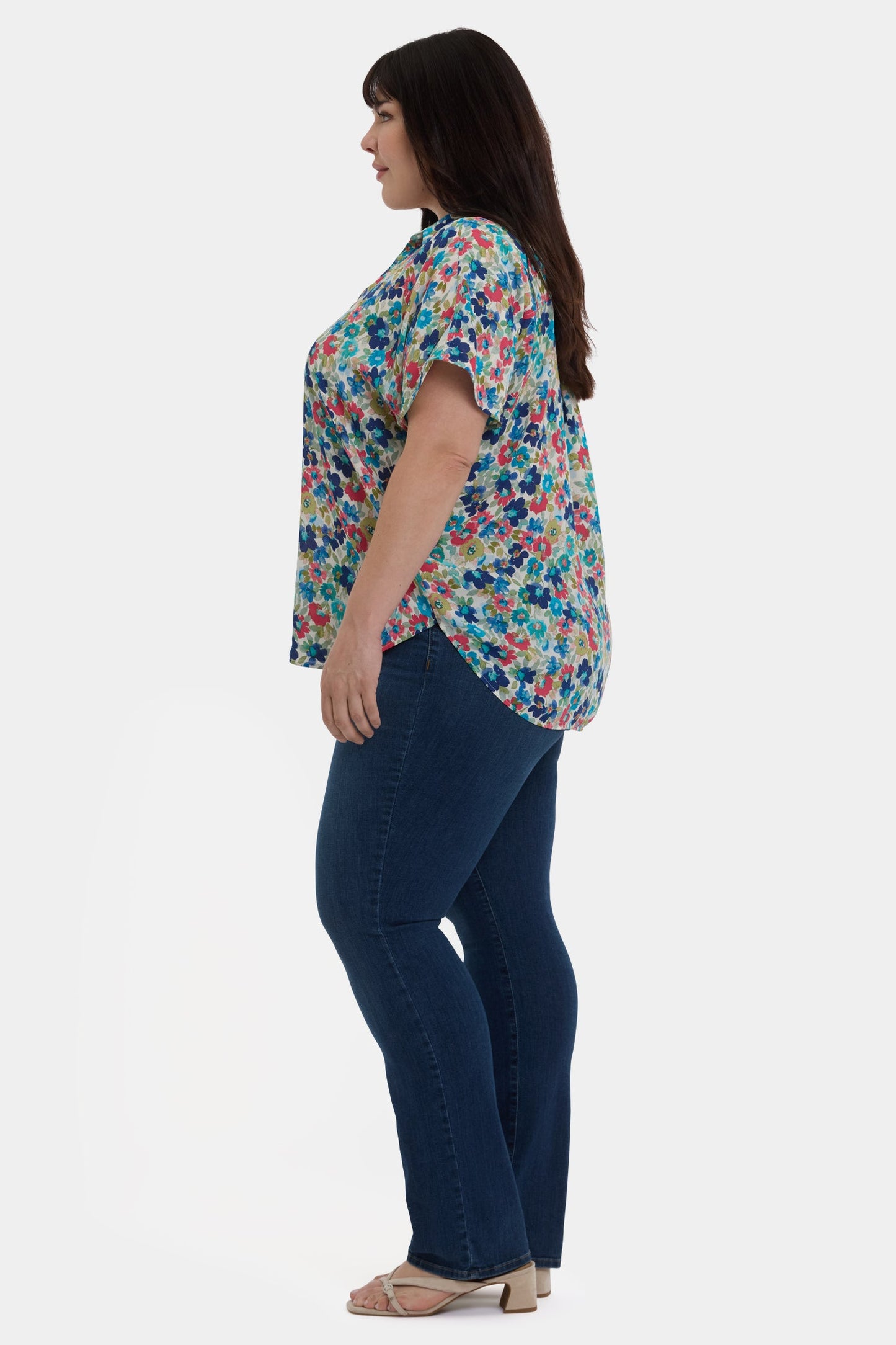 Becky Short Sleeved Blouse In Plus Size - Cala Gracio