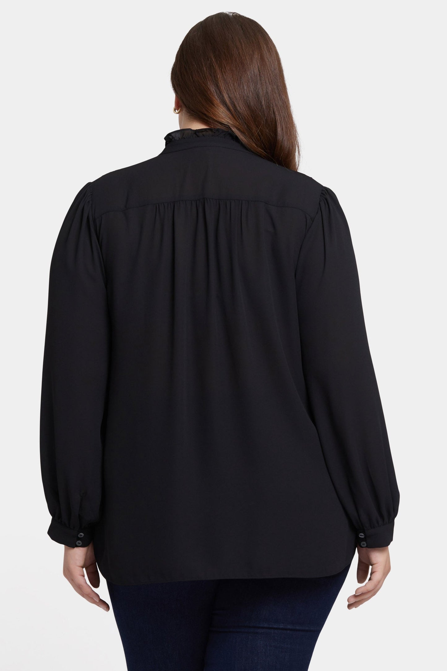 Hannah Blouse In Plus Size - Black