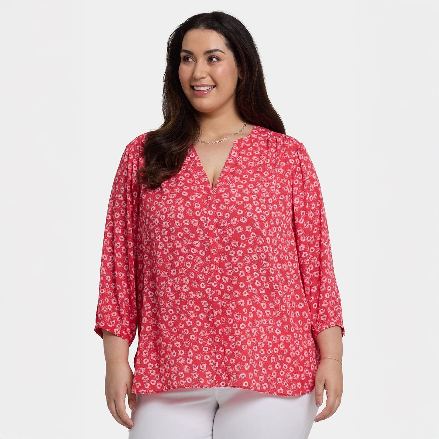 Pintuck Blouse In Plus Size - Teresita