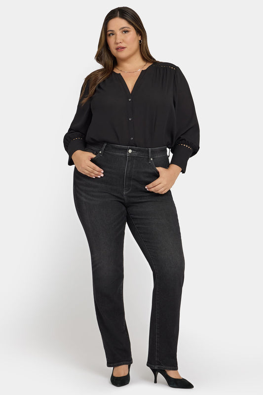 Marilyn Straight Jeans In Plus Size - Paris Lights