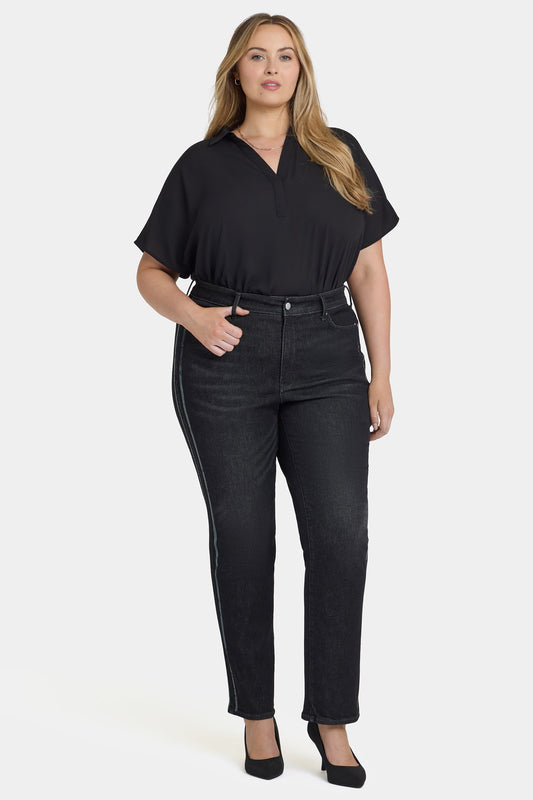 Marilyn Straight Jeans In Plus Size - French Nightfall