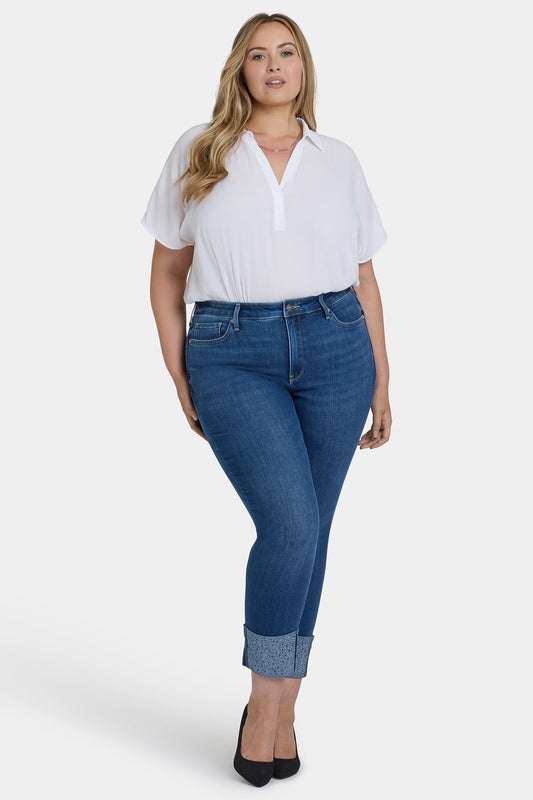 Sheri Slim Ankle Jeans In Plus Size - Vintage Lapis
