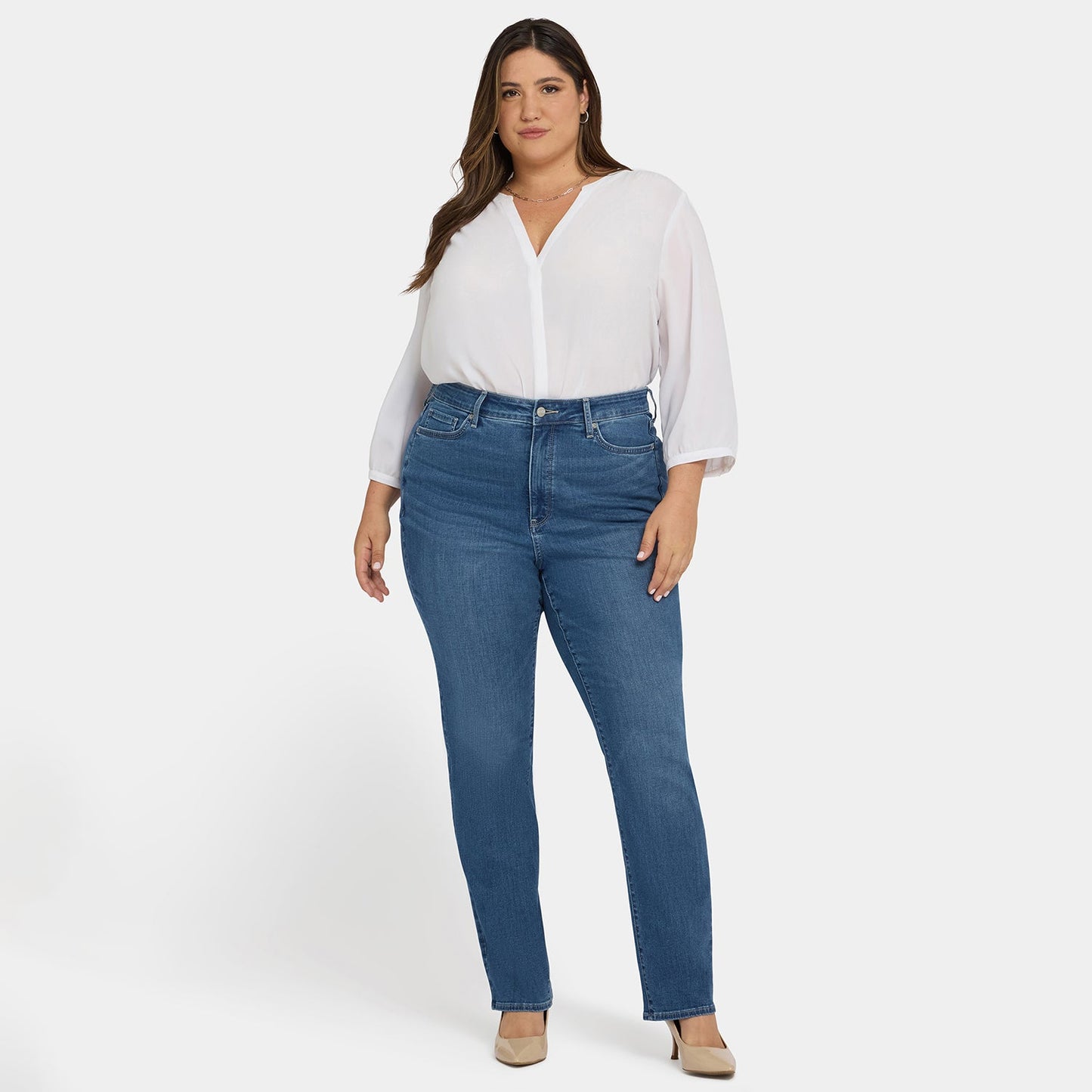 Marilyn Straight Jeans In Plus Size - Lake Notre-Dame
