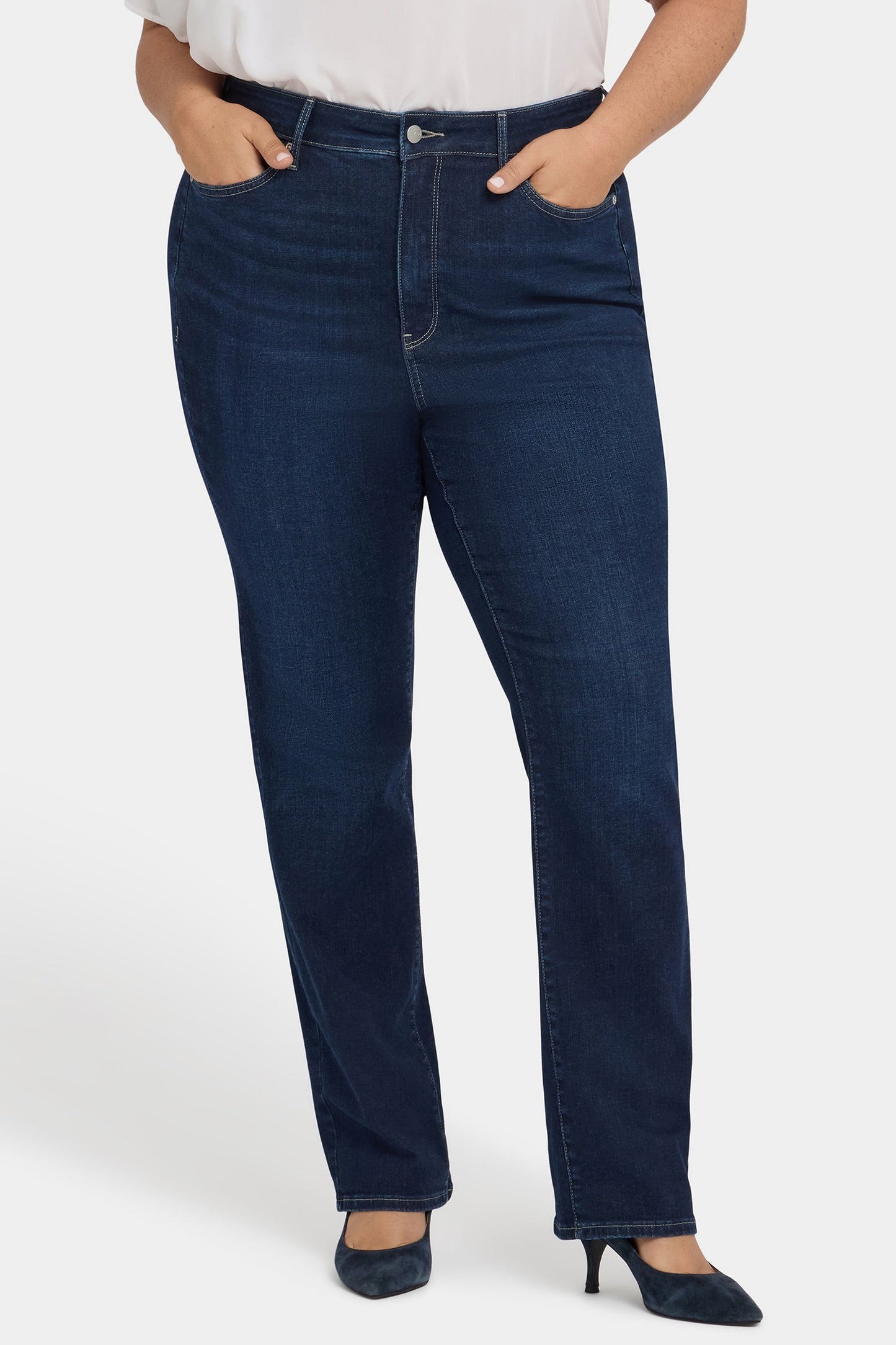 Marilyn Straight Jeans In Plus Size - Midnight Breeze