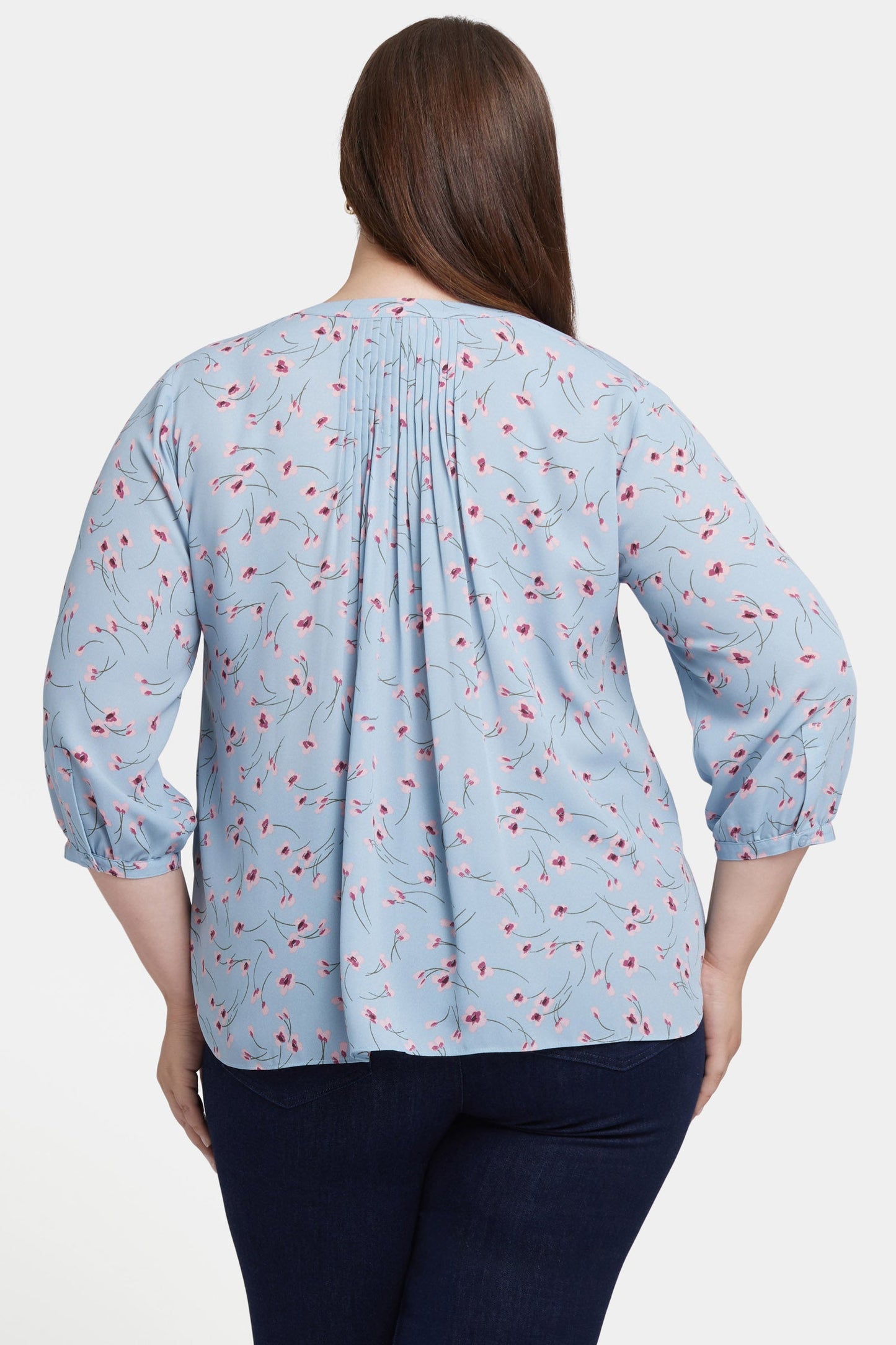 Pintuck Blouse In Plus Size - Mountain Petals