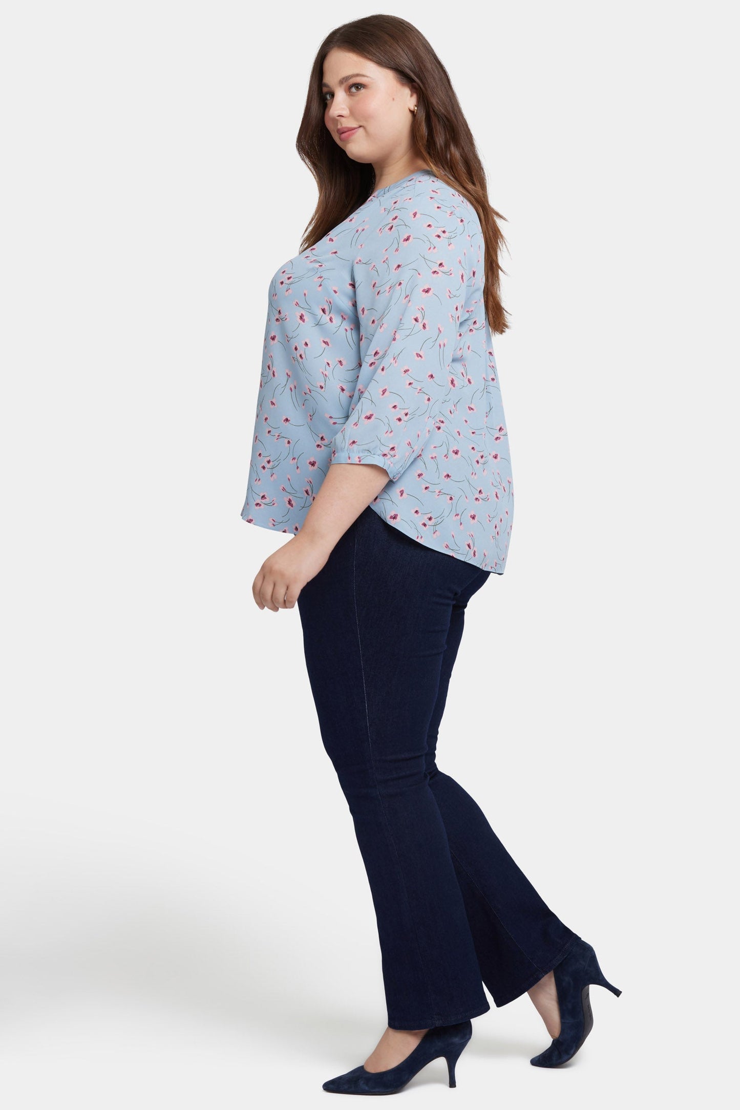 Pintuck Blouse In Plus Size - Mountain Petals