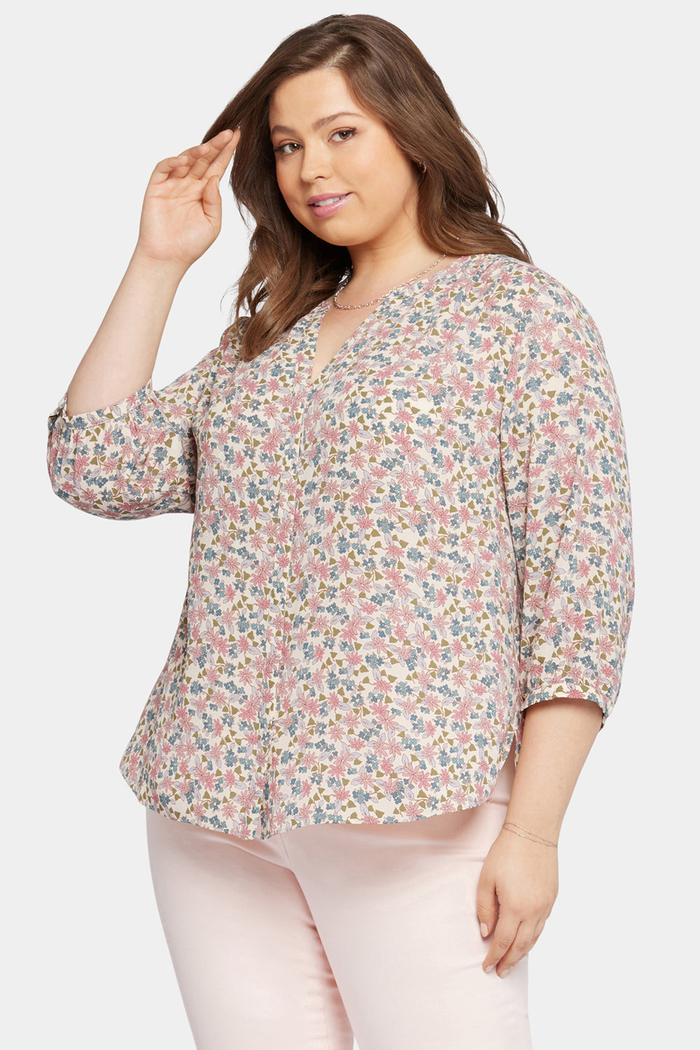 Pintuck Blouse In Plus Size - Harlowe Hill