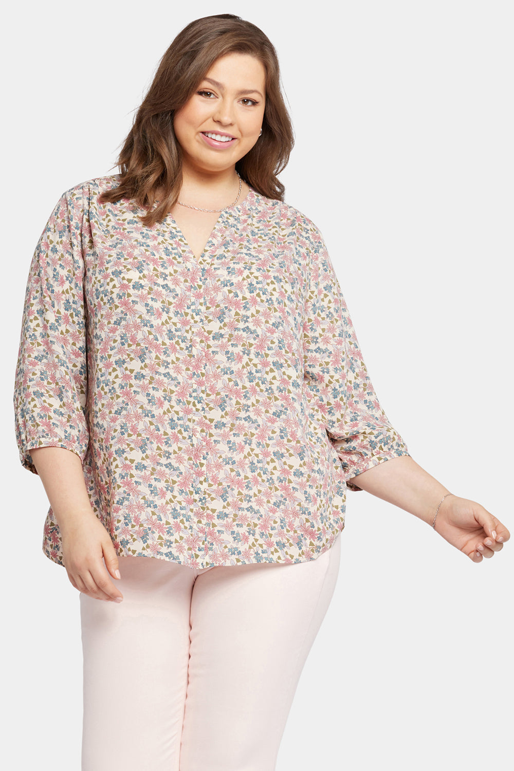 Pintuck Blouse In Plus Size - Harlowe Hill