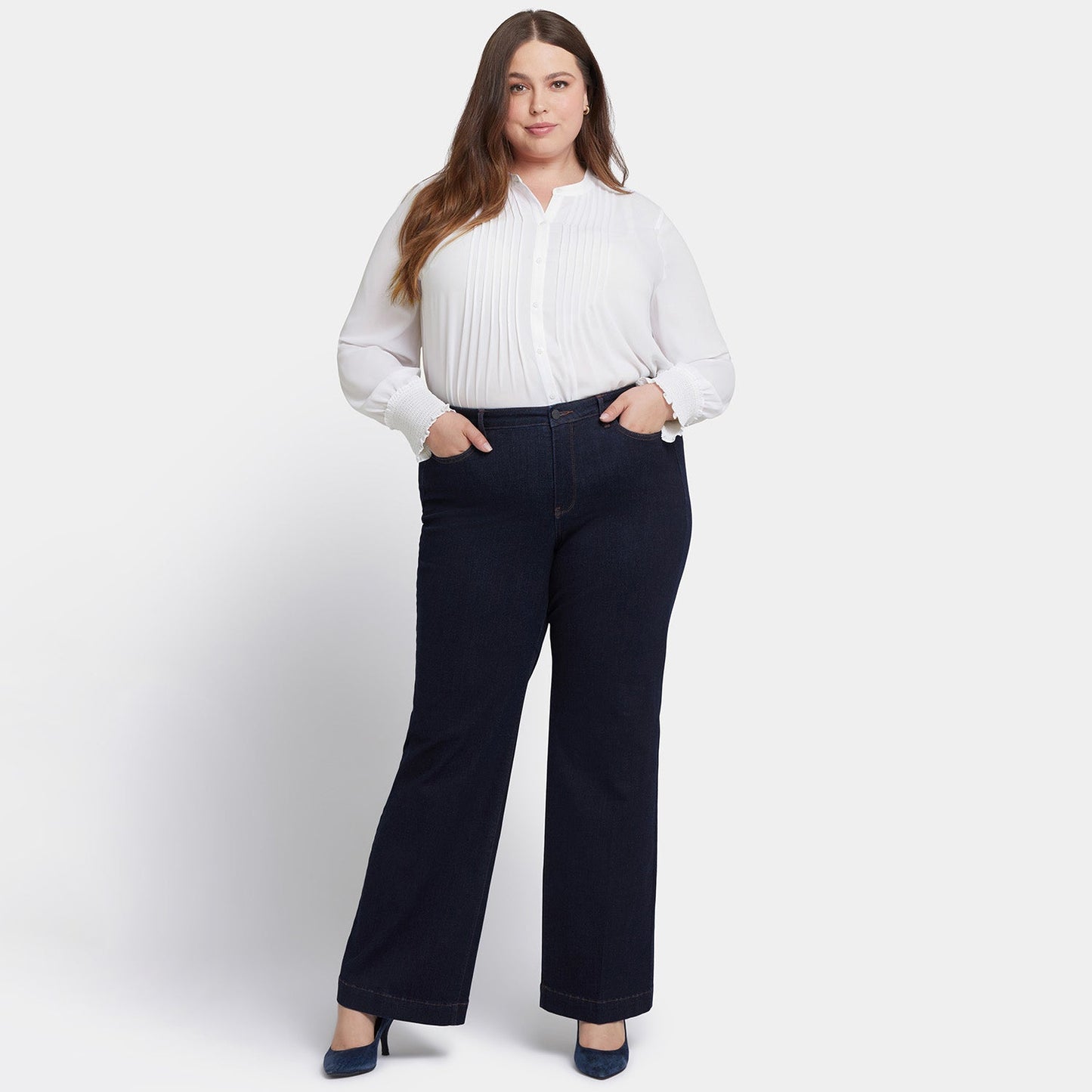 Teresa Wide Leg Jeans In Plus Size - Magical