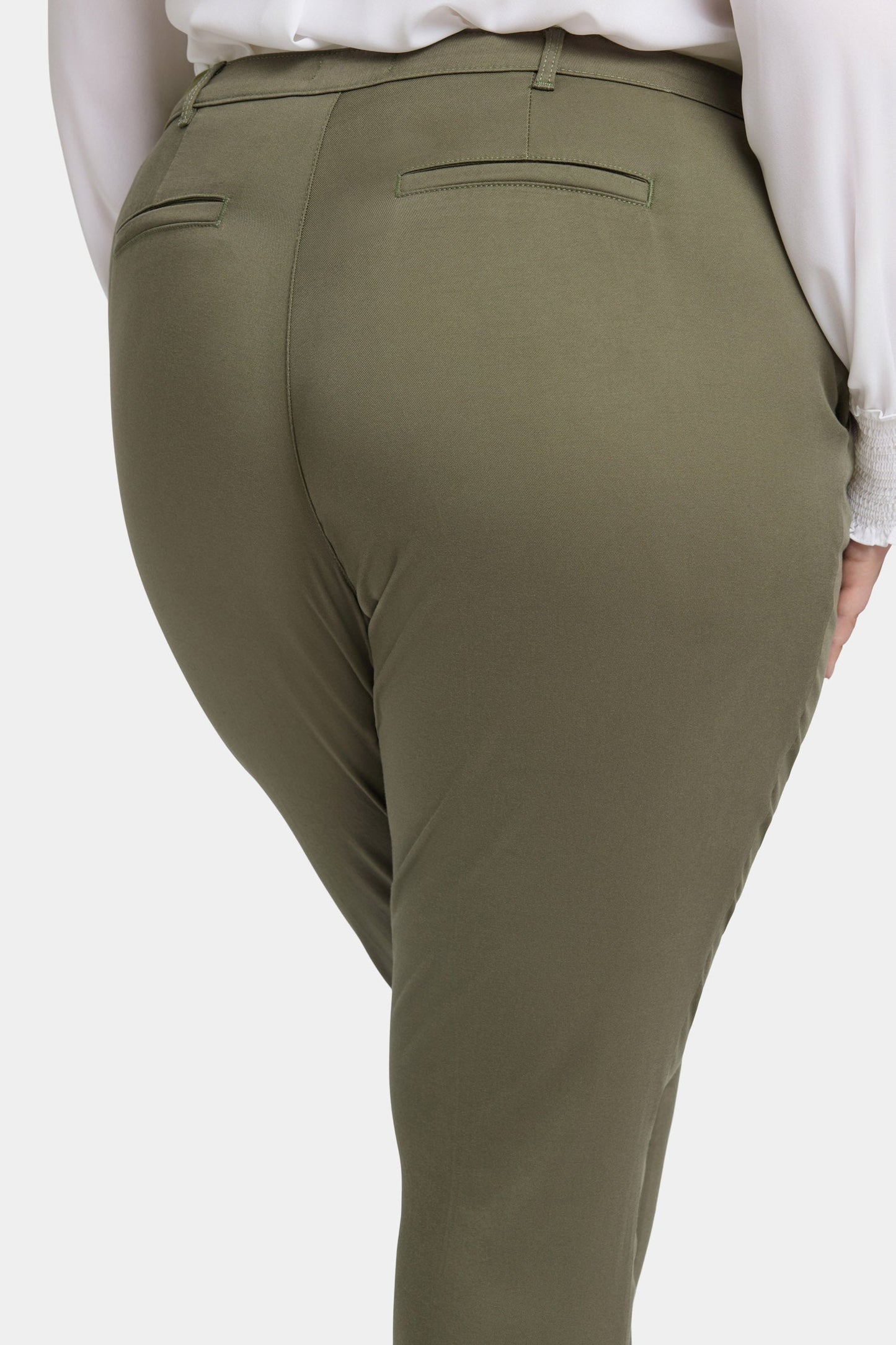 Sadie Slim Pants In Plus Size - Avocado