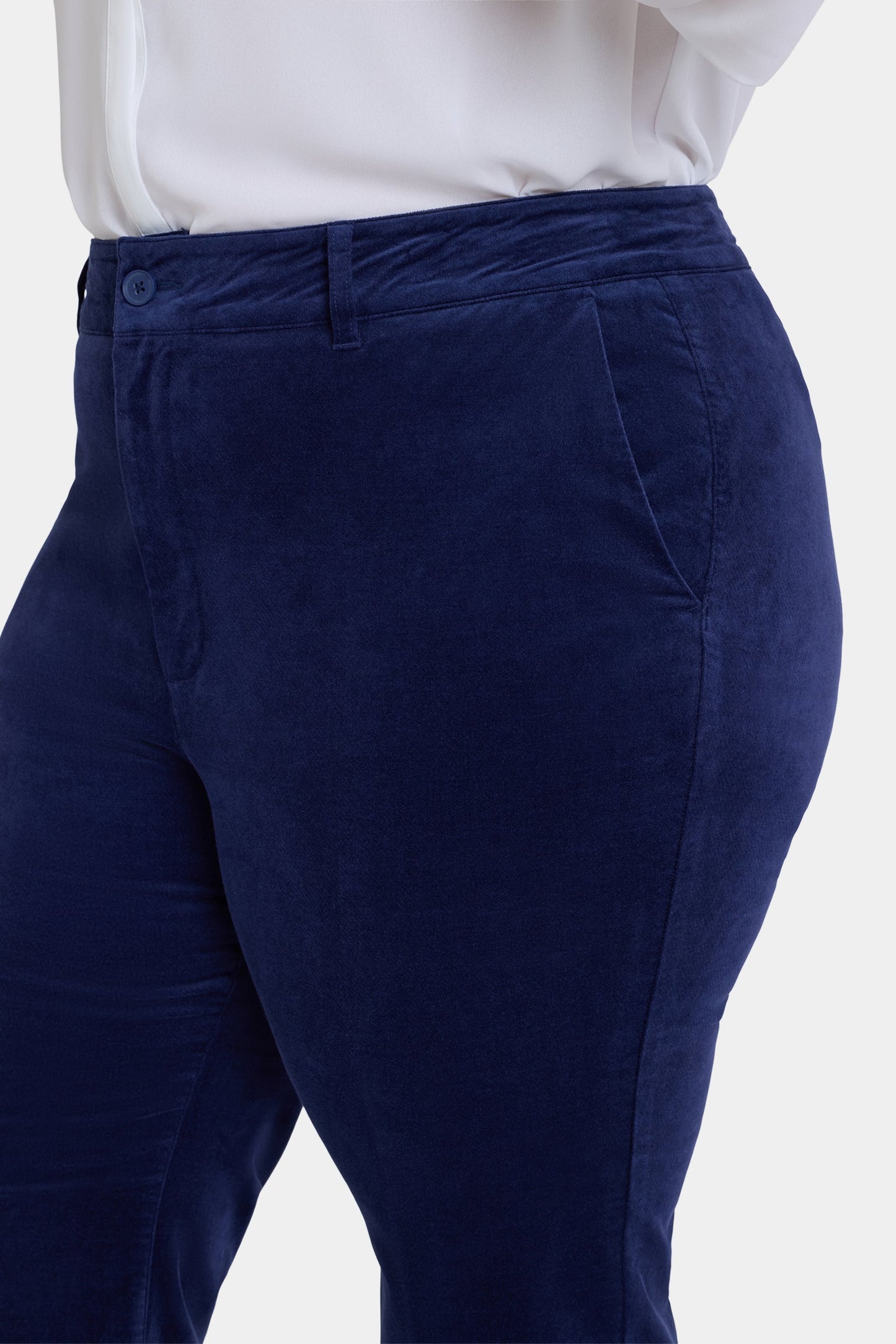 Straight Trouser Pants In Plus Size - Dark Sapphire