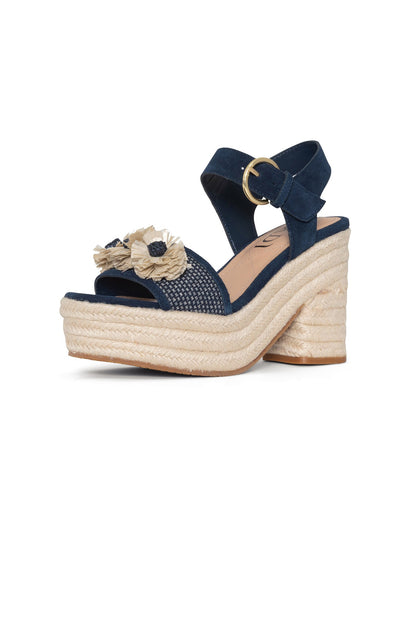 Houston Platform Sandals - Indigo
