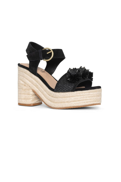 Houston Platform Sandals - Black