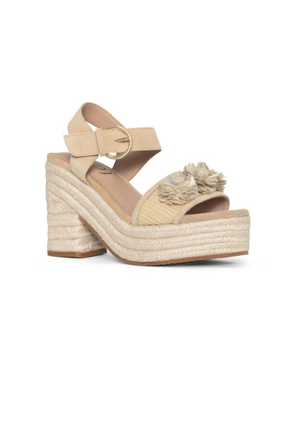 Houston Platform Sandals - Natural