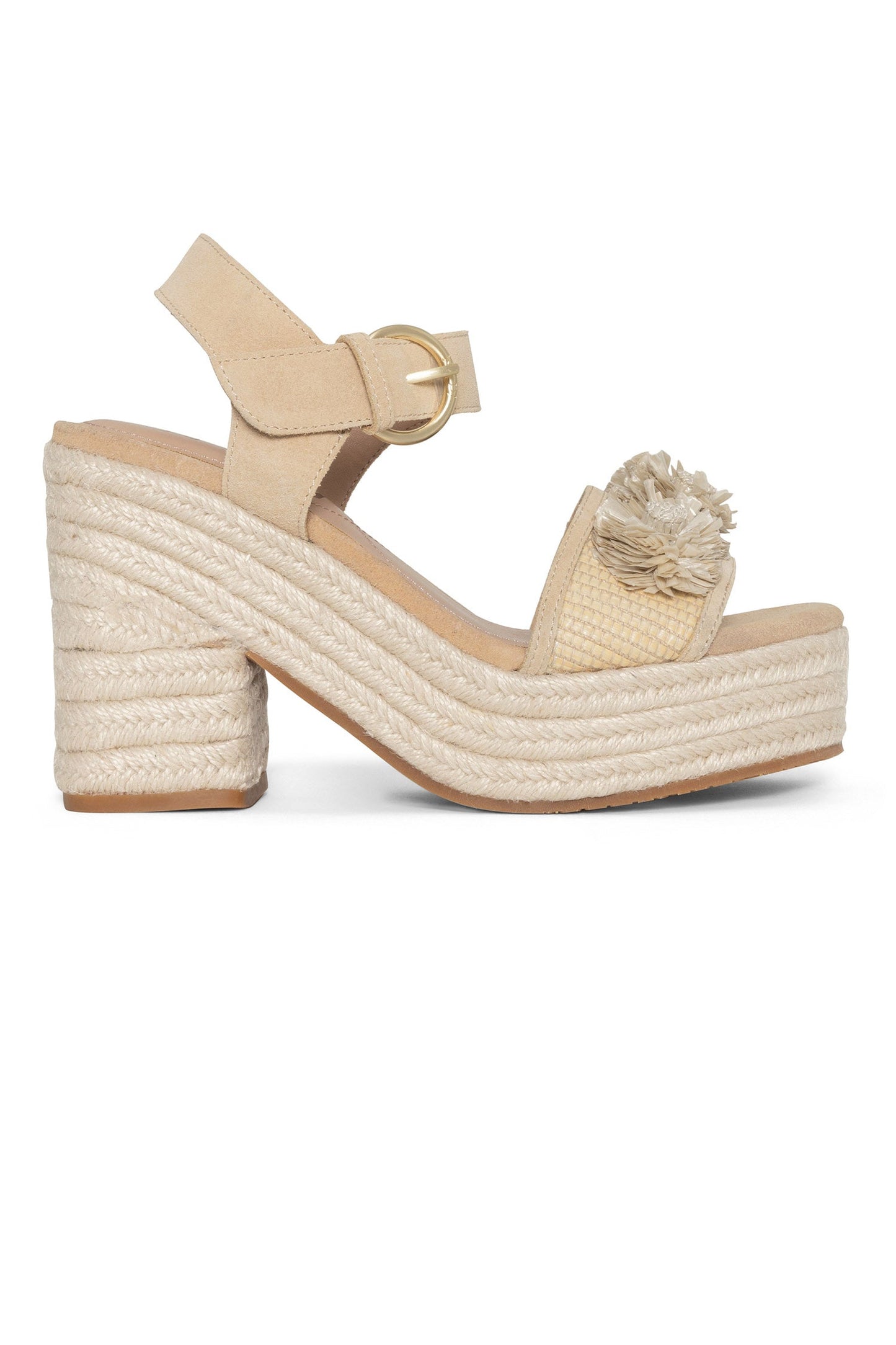Houston Platform Sandals - Natural
