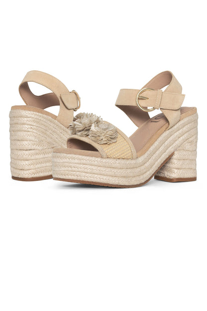 Houston Platform Sandals - Natural